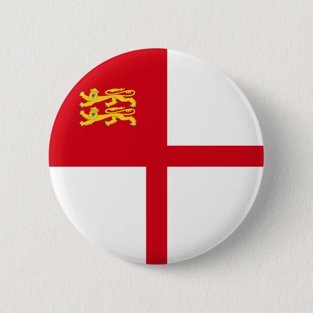 Chapa Redonda De 5 Cm Bandera de Sark (Anverso)