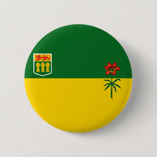 Chapa Redonda De 5 Cm Bandera de Saskatchewan