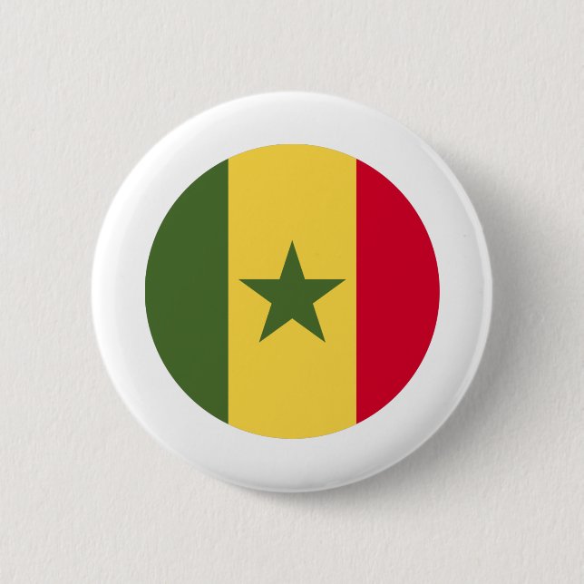 Chapa Redonda De 5 Cm Bandera de Senegal (Anverso)