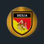 Chapa Redonda De 5 Cm Bandera de Sicilia<br><div class="desc">Bandera de Sicilia</div>