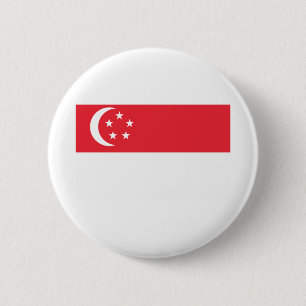 Chapa Redonda De 5 Cm Bandera de Singapur