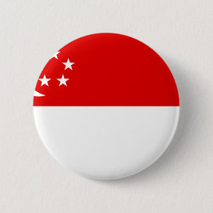 Chapa Redonda De 5 Cm Bandera de Singapur