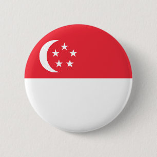 Chapa Redonda De 5 Cm Bandera de Singapur