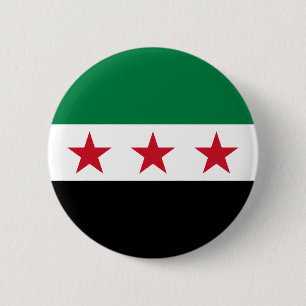 Chapa Redonda De 5 Cm Bandera de Siria