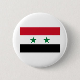 Chapa Redonda De 5 Cm Bandera de Siria