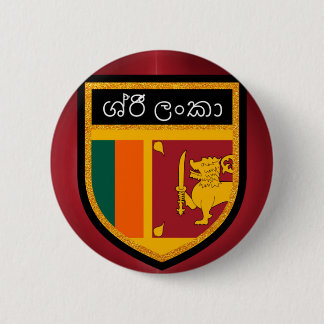 Chapa Redonda De 5 Cm Bandera de Sri Lanka