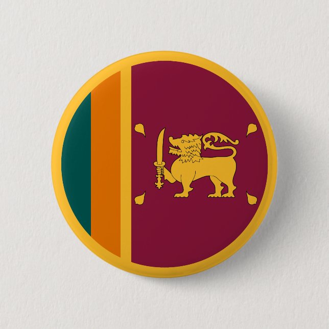 Chapa Redonda De 5 Cm Bandera de Sri Lanka (Anverso)
