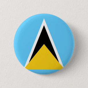 Chapa Redonda De 5 Cm Bandera de St Lucia