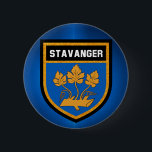 Chapa Redonda De 5 Cm Bandera de Stavanger<br><div class="desc">Bandera de Stavanger</div>