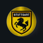 Chapa Redonda De 5 Cm Bandera de Stuttgart<br><div class="desc">Bandera de Stuttgart</div>
