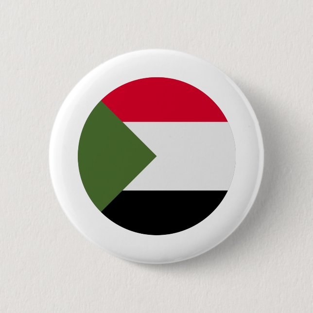 Chapa Redonda De 5 Cm Bandera de Sudán (Anverso)