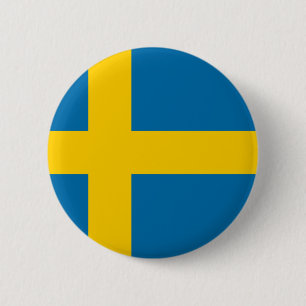 Chapa Redonda De 5 Cm Bandera de Suecia