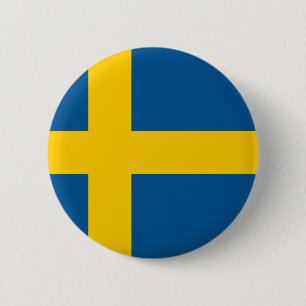 Chapa Redonda De 5 Cm Bandera de Suecia