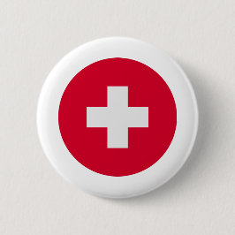 Chapa Redonda De 5 Cm Bandera de Suiza