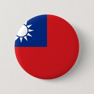Chapa Redonda De 5 Cm Bandera de Taiwán