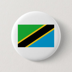 Chapa Redonda De 5 Cm Bandera de Tanzania