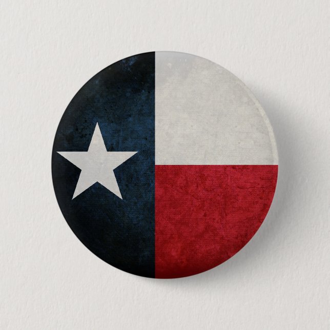 Chapa Redonda De 5 Cm Bandera de Tejas; Texan; (Anverso)