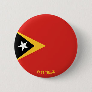 Chapa Redonda De 5 Cm Bandera de Timor Oriental cautiva a patriótico