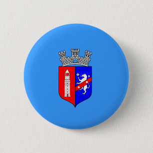 Chapa Redonda De 5 Cm Bandera de Tirana, Albania