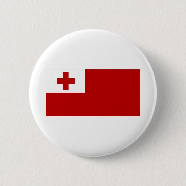 Chapa Redonda De 5 Cm Bandera de Tonga (Anverso)