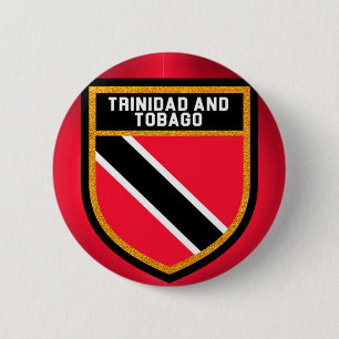 Chapa Redonda De 5 Cm Bandera De Trinidad Y Tobago