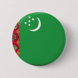 Chapa Redonda De 5 Cm Bandera de Turkmenistán