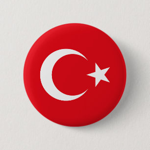 Chapa Redonda De 5 Cm Bandera de Turquía