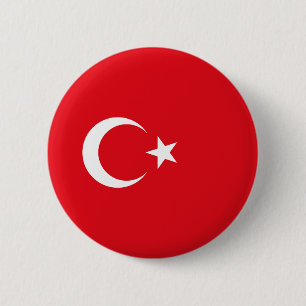 Chapa Redonda De 5 Cm Bandera de Turquía