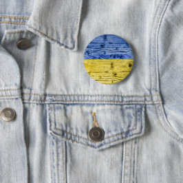 Chapa Redonda De 5 Cm Bandera de Ucrania amarillo azul patrón de textura