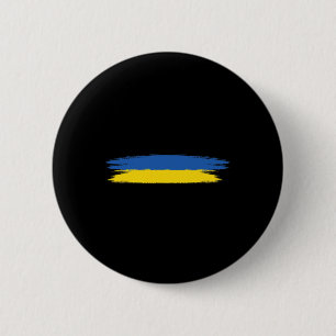 Chapa Redonda De 5 Cm Bandera de Ucrania con colores azul y amarillo Sin