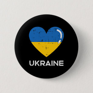 Chapa Redonda De 5 Cm Bandera de Ucrania Corazón Bolsillo Amor Mujeres H