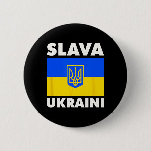 Chapa Redonda De 5 Cm Bandera de Ucrania Orgullo País Slava Ukraini 2