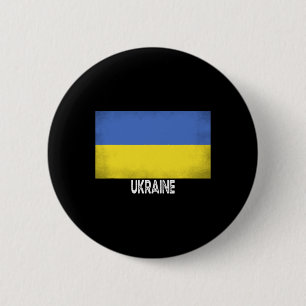 Chapa Redonda De 5 Cm Bandera de Ucrania Orgullo Vintage En Mi Adn Europ