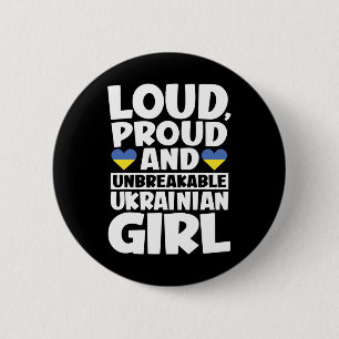Chapa Redonda De 5 Cm Bandera de Ucrania Orgullosos ucranianos hombres y