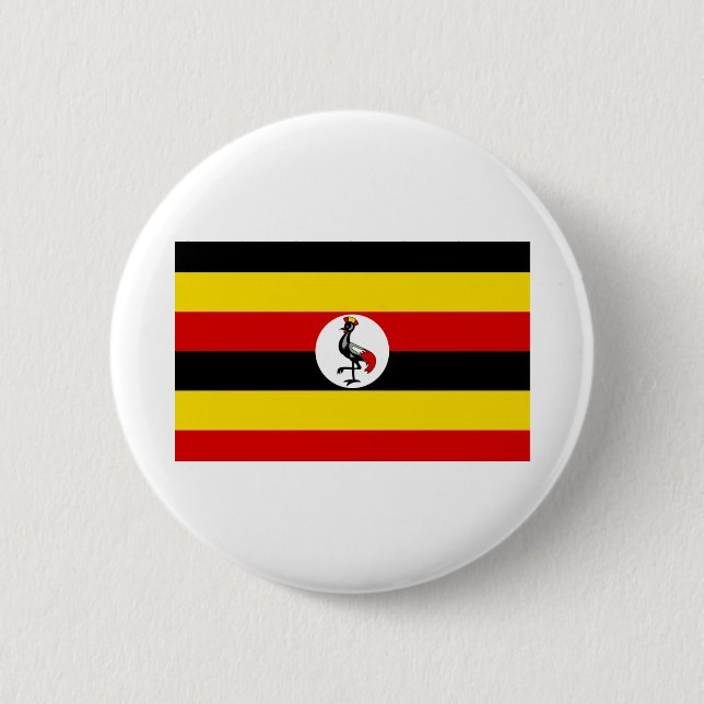 Chapa Redonda De 5 Cm Bandera de Uganda (Anverso)