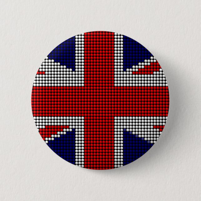 Chapa Redonda De 5 Cm Bandera de Union jack bandera británica (Anverso)