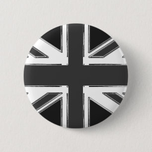 Chapa Redonda De 5 Cm Bandera de Union Jack del Reino Unido - Cromado