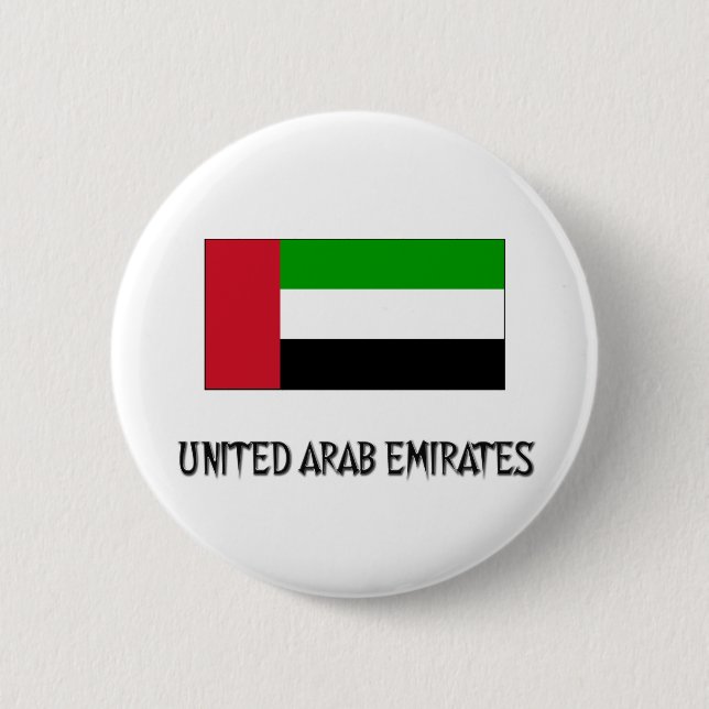 Chapa Redonda De 5 Cm Bandera de United Arab Emirates (Anverso)
