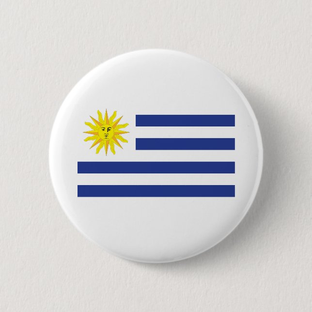 Chapa Redonda De 5 Cm Bandera de Uruguay (Anverso)