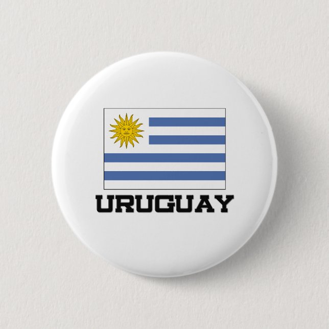 Chapa Redonda De 5 Cm Bandera de Uruguay (Anverso)
