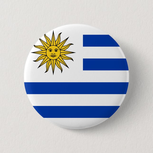 Chapa Redonda De 5 Cm Bandera de Uruguay (Anverso)