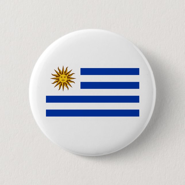 Chapa Redonda De 5 Cm Bandera de Uruguay (Anverso)