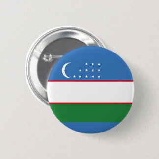 Chapa Redonda De 5 Cm Bandera de Uzbekistán