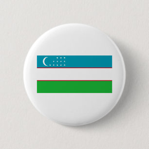 Chapa Redonda De 5 Cm Bandera de Uzbekistán