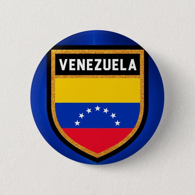 Chapa Redonda De 5 Cm Bandera de Venezuela (Anverso)