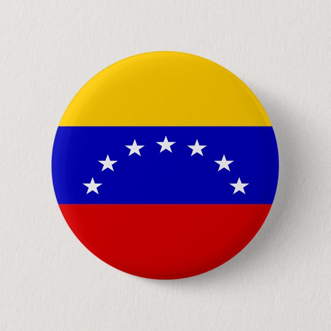 Chapa Redonda De 5 Cm Bandera de Venezuela (Anverso)