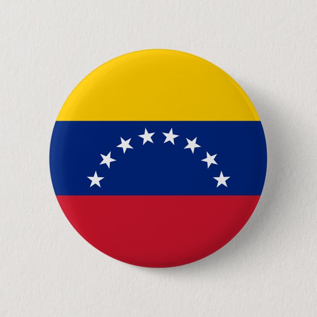 Chapa Redonda De 5 Cm Bandera de Venezuela - Bandera Venezolana (Anverso)
