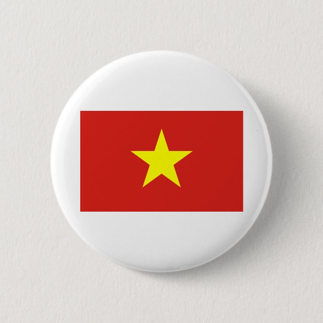 Chapa Redonda De 5 Cm Bandera de Viet Nam (Anverso)