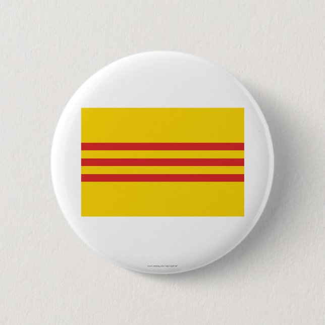 Chapa Redonda De 5 Cm Bandera de Vietnam del sur (Anverso)