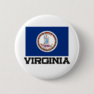 Chapa Redonda De 5 Cm Bandera de Virginia
